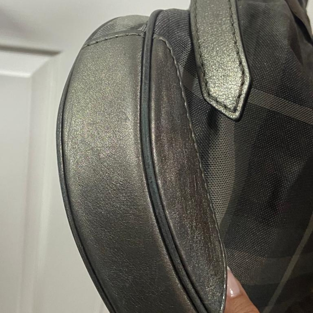 Burberry Black and Brown Plaid Leather Hobo Bag - Picture 8 of 14